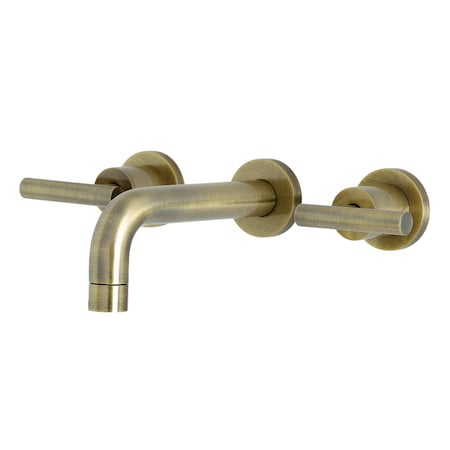 Kingston Brass KS8123CML Manhattan 2-Handle 8" Wall Mount Bathroom Faucet, Brass KS8123CML